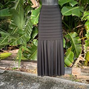 Pencil style, Maxi, sheer trumpet skirt